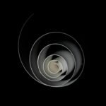 White Spiral on Black Background